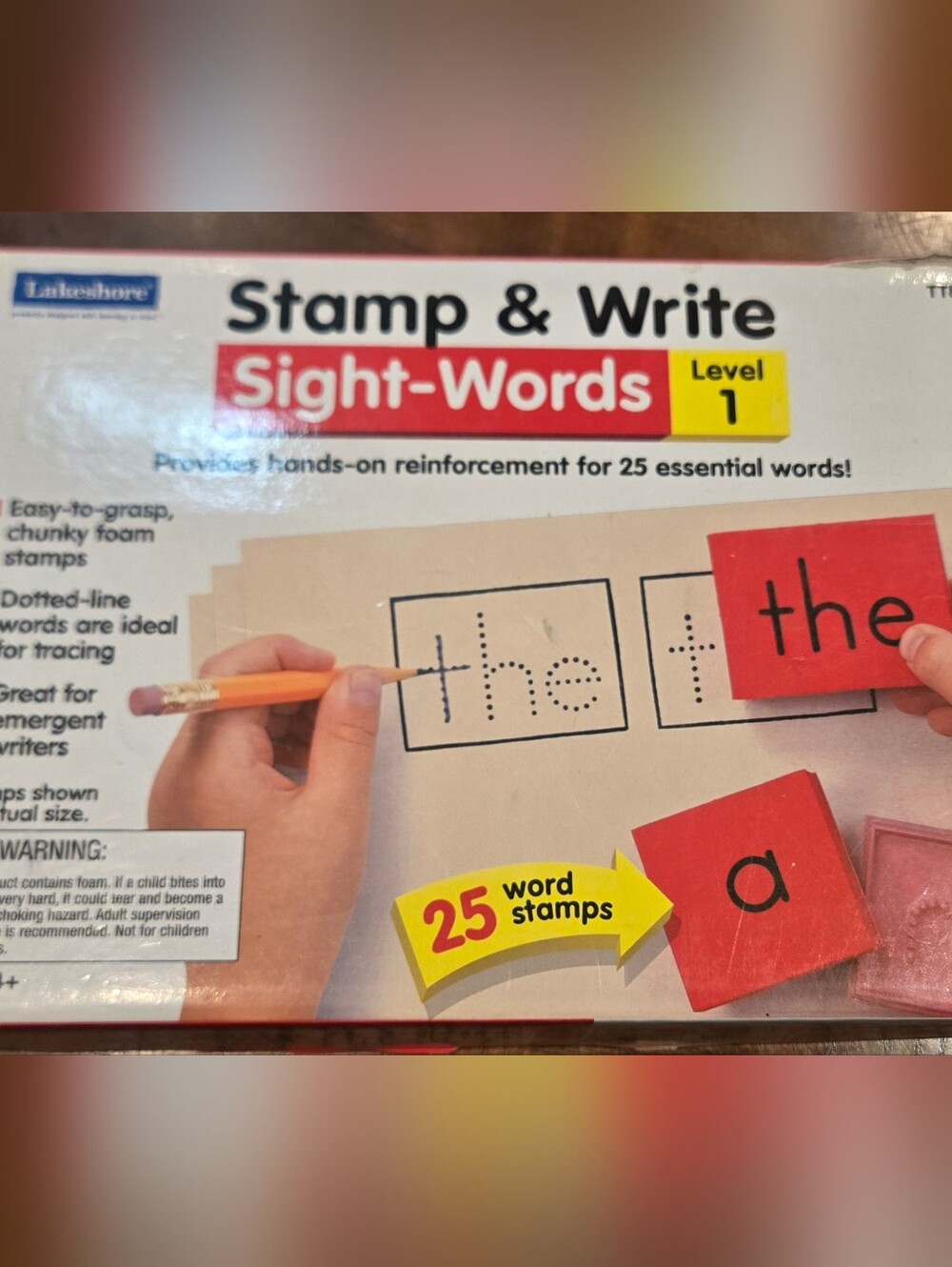 Stamp & Write Sight-Words Level 1 — Red Foam Word Stamps by Lakeshore